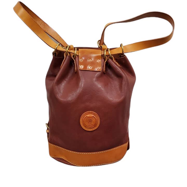 Blair Cinch-Top Backpack for wholesale by Designs By THOR Leather Goods