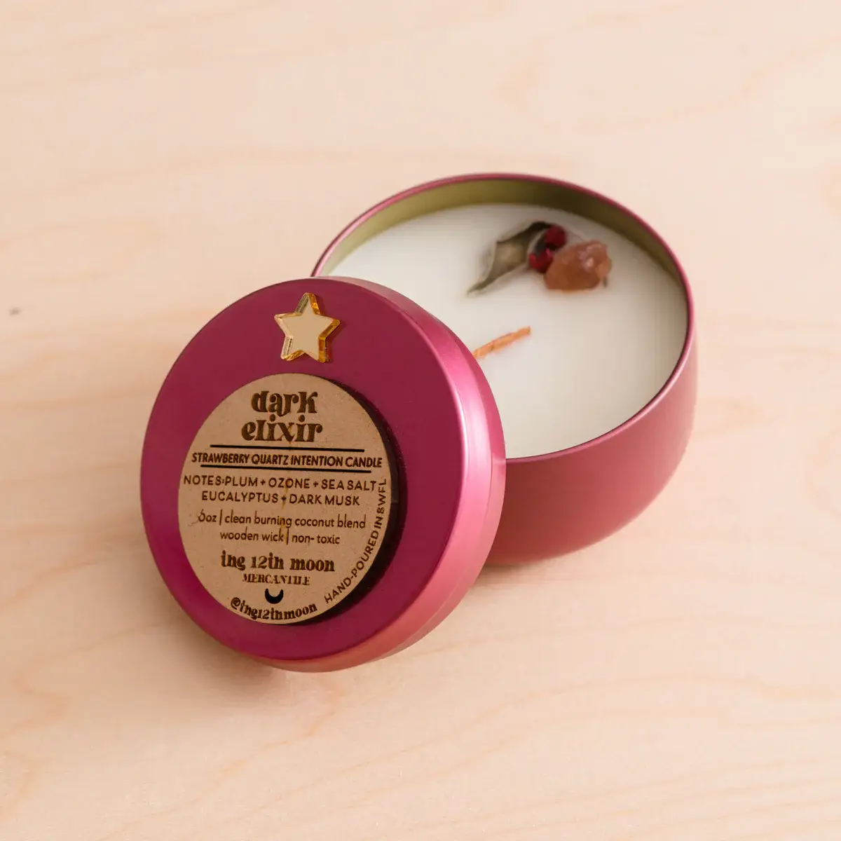 The 12th Moon – wholesale Travel candles – DARK ELIXIR Coconut Wax Candle - Aromatherapy - Fragrance3