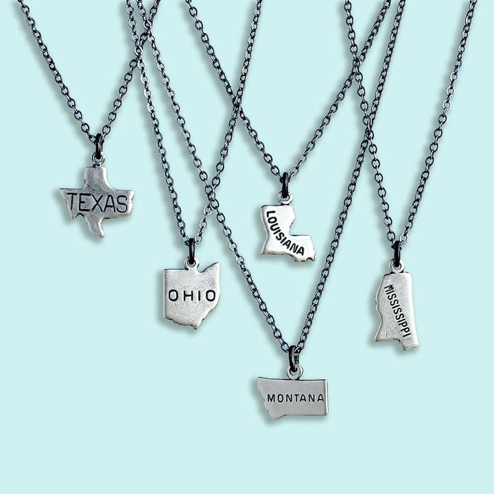 Silver State Necklace for wholesale by Ornamental Things