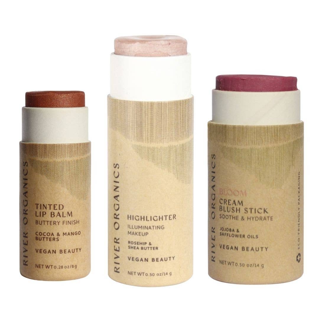 River Organics - Wholesale Lip Balm Set - Lip + Highlighter + Blush Set (Mix & Match)13