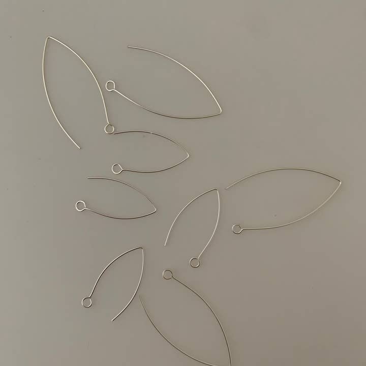 Purity Beads - Wholesale Craft supplies - 8 to 10Pcs of 925 Sterling Silver Earwire Available two Size: 26mm and 38mm1