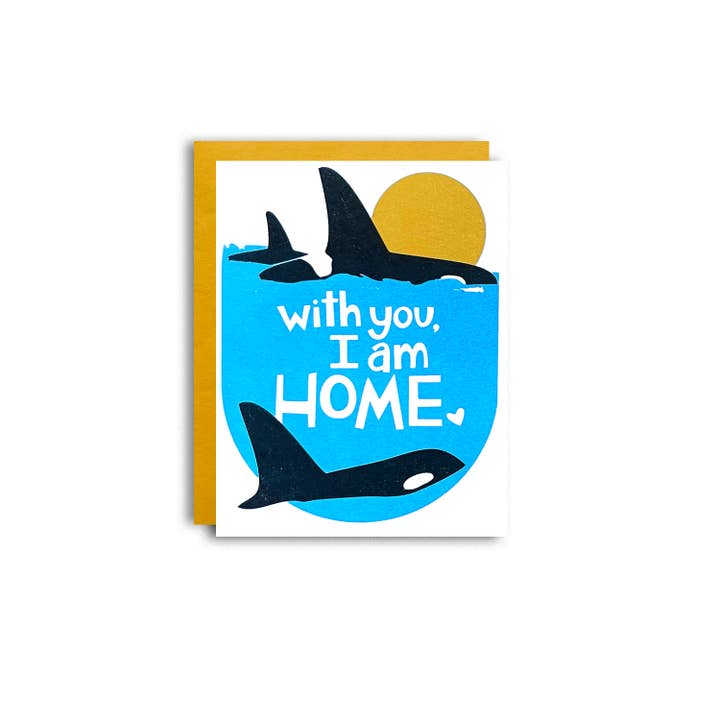 Pier Six Press - Vendita all'ingrosso Biglietti d'amore - Orca Home - Carta d'amore Risograph