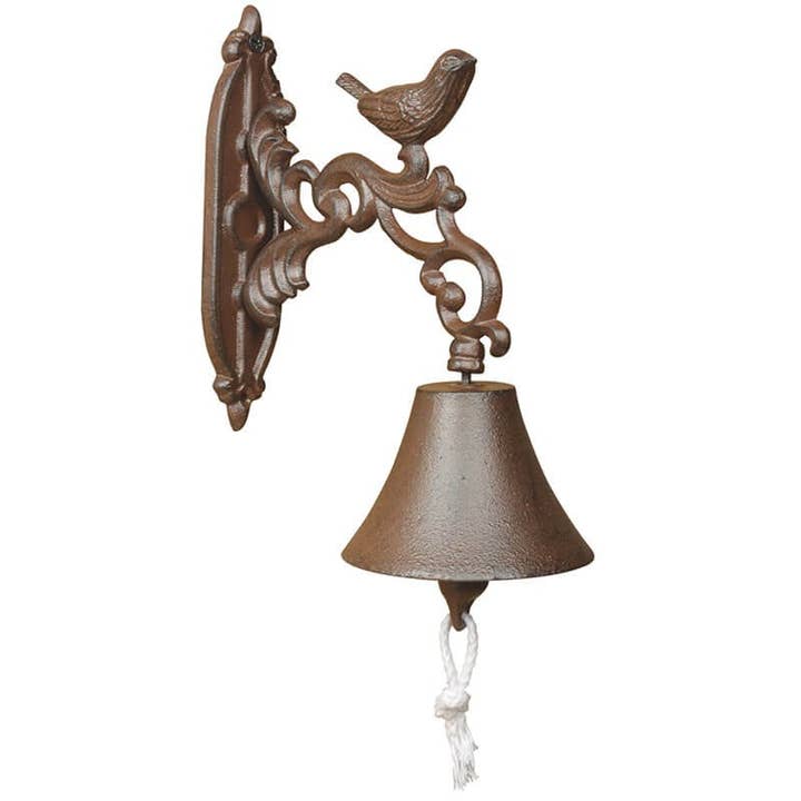 Esschert Design USA - Wholesale Bell - Bird Doorbell in Giftbox, Cast Iron, Antique Brown
