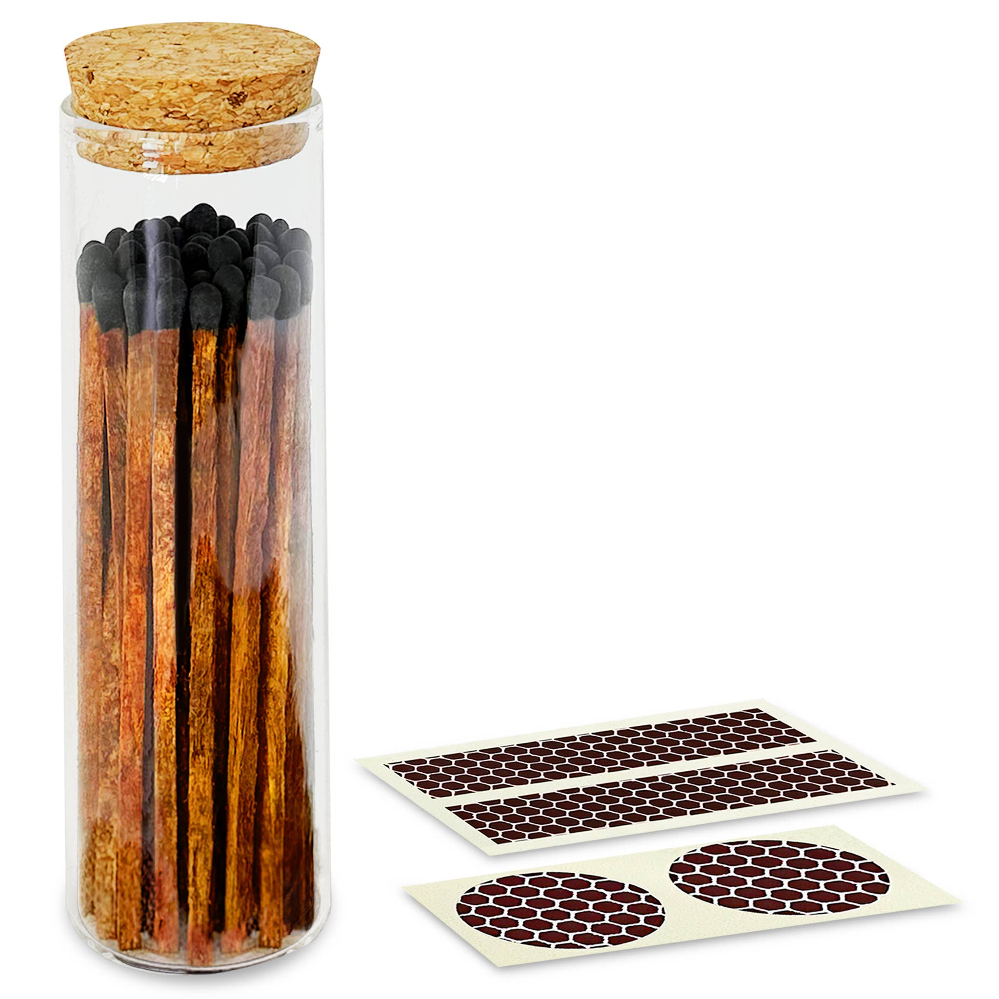 Thankful Greetings - Wholesale Matches - 4" Matches in Chic Cork Top Jar - Colors of Your Choice18