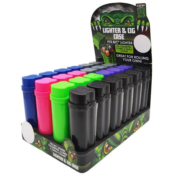 Novelty Brands - Wholesale Humidor/Cigar Accessory - Smokezilla Lighter & Cigarette Flip Top Case Assortment2