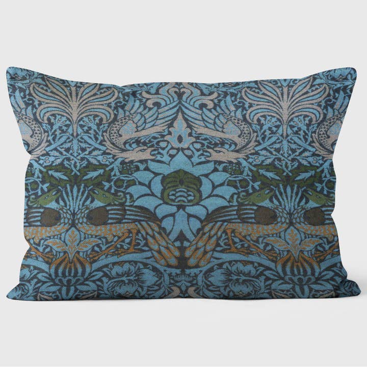 Peacock And Dragon - William Morris Cushion for wholesale by ART CUSHIONS