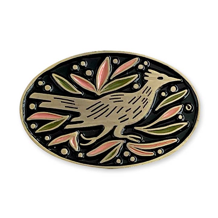 Roadrunner Enamel Pin for wholesale by Paper Parasol Press