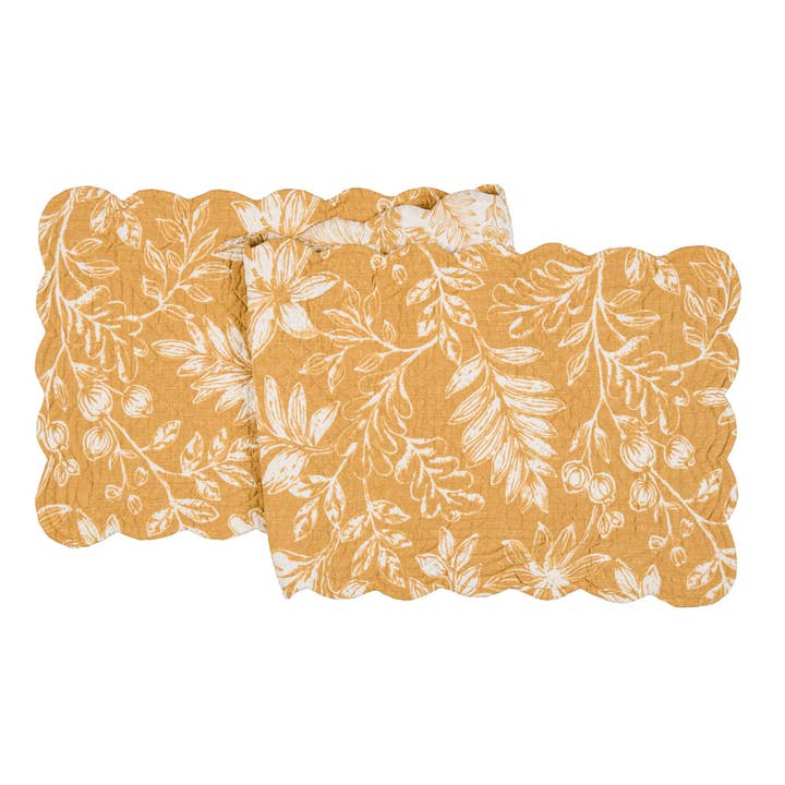 Everview Gold Botanical Table Runner for wholesale by C&F Home