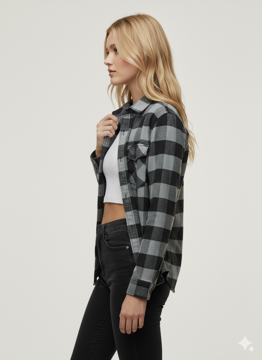 Flannel Long Sleeve Buffalo Plaid Shirt  for wholesale on Faire3