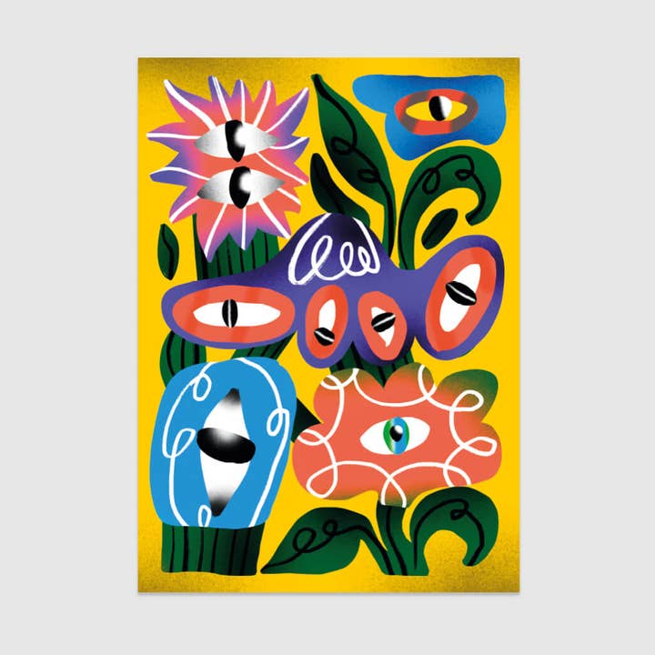 Affiche Pétales & Pupilles - Paysages Oculaires (30x40cm & 50x70cm) pour la vente par Redy.