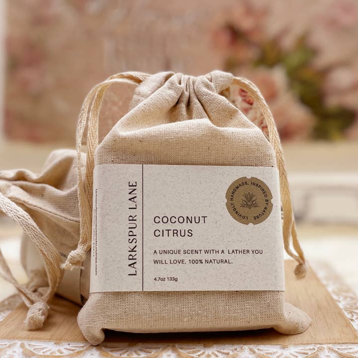 Larkspur Lane Soaps & Sundries LLC - Wholesale Bar Soap - Coconut Citrus Soap2