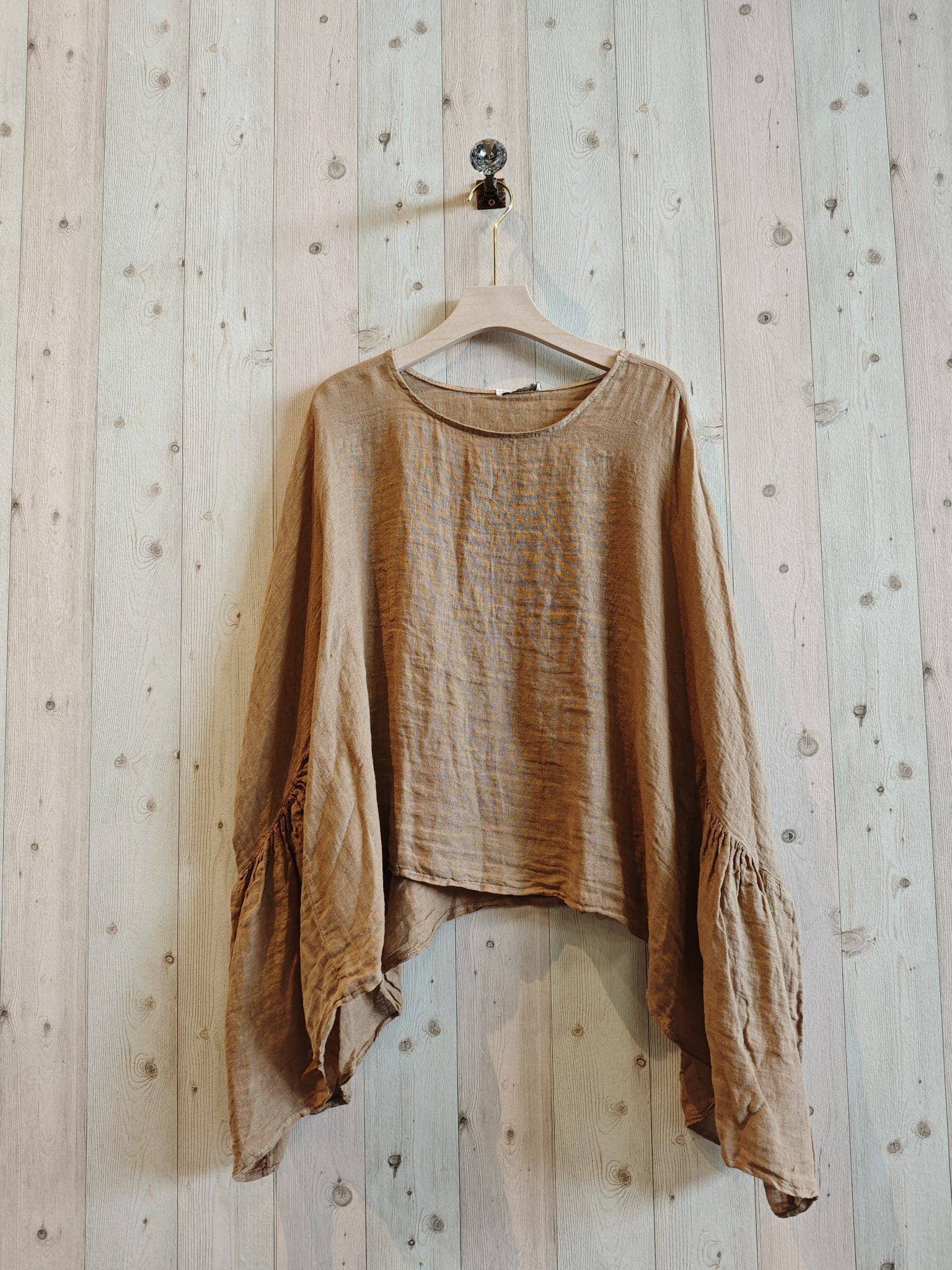 Linen & More - Wholesale Blouse - Women's - REF 11138 PONCHO-STYLE BLOUSE 100% LINEN3