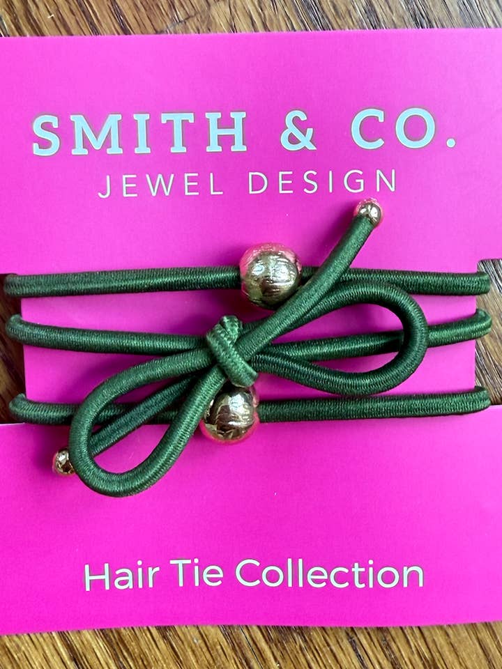 Hårbåndssæt med Sløjfer - Julegrøn for engroshandel hos Smith and Co. Design