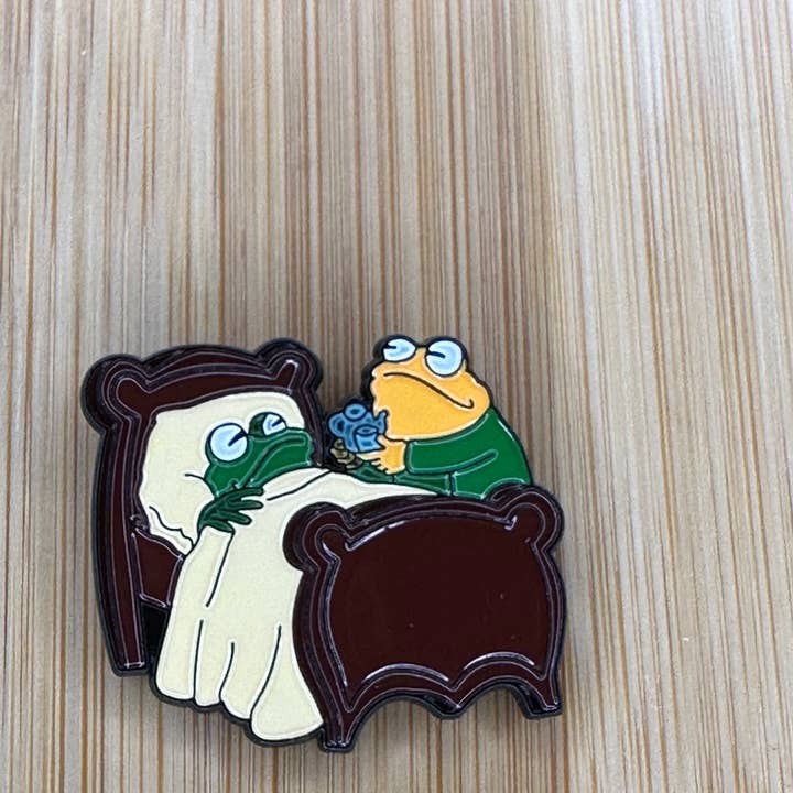 Frog & Toad Sick Bed Pin - Best Friends - Love for wholesale by Scribble & Scroll