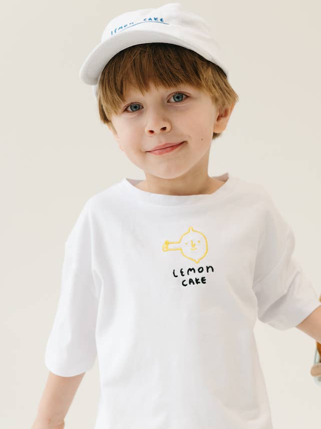 Camiseta Branca Oversized Lemon Cake por atacado de millawkids