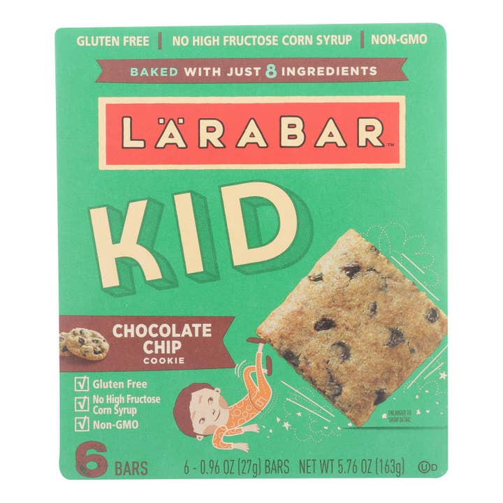 Ware Spark - Wholesale Snack Bar - Larabar - Bar Kids Chocolate Chip Cookie - Case Of 8 - 6/.96 Oz