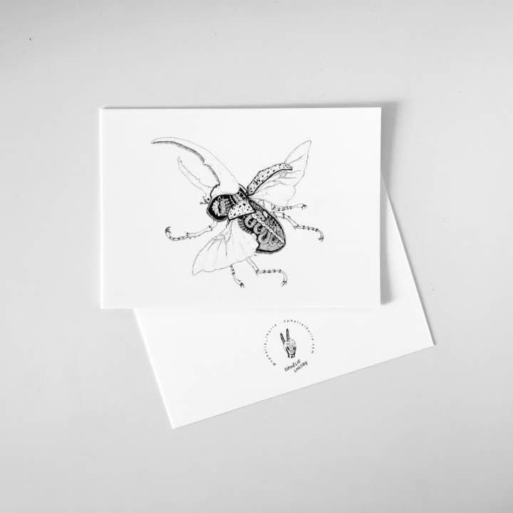 Ophelie Lhuire - Wholesale Postcard - Beetle