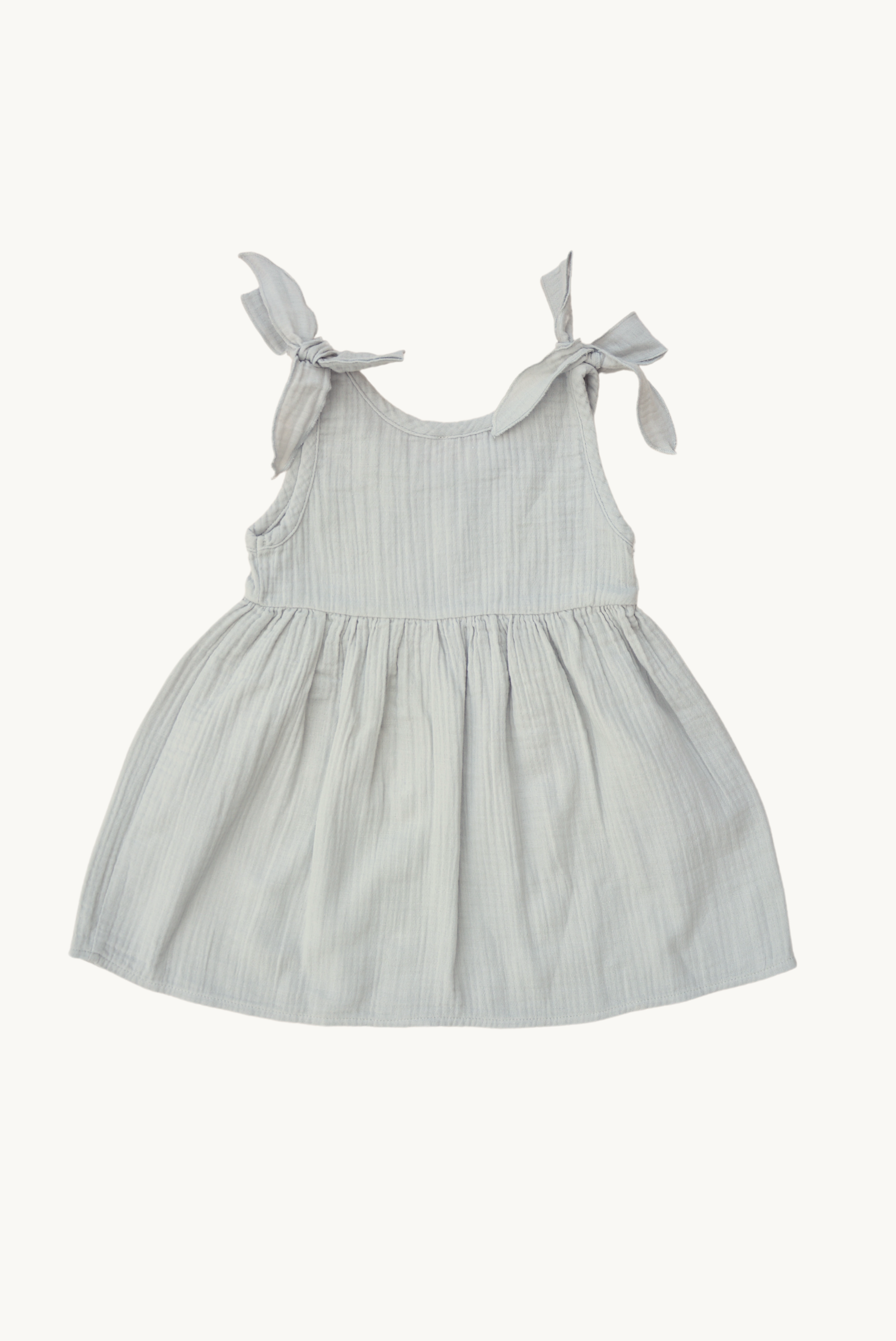 Eli & Nev (we cover U.S. import duties) - Vendita all'ingrosso Vestito - Neonati - Vestito estivo in mussola di cotone 100% verde salvia per bambina1