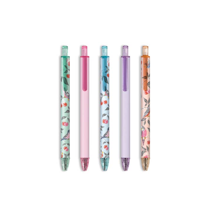 Studio Oh! - Wholesale Pen - Birds in the Cherry Tree Soft-Touch Gel Pen Set1