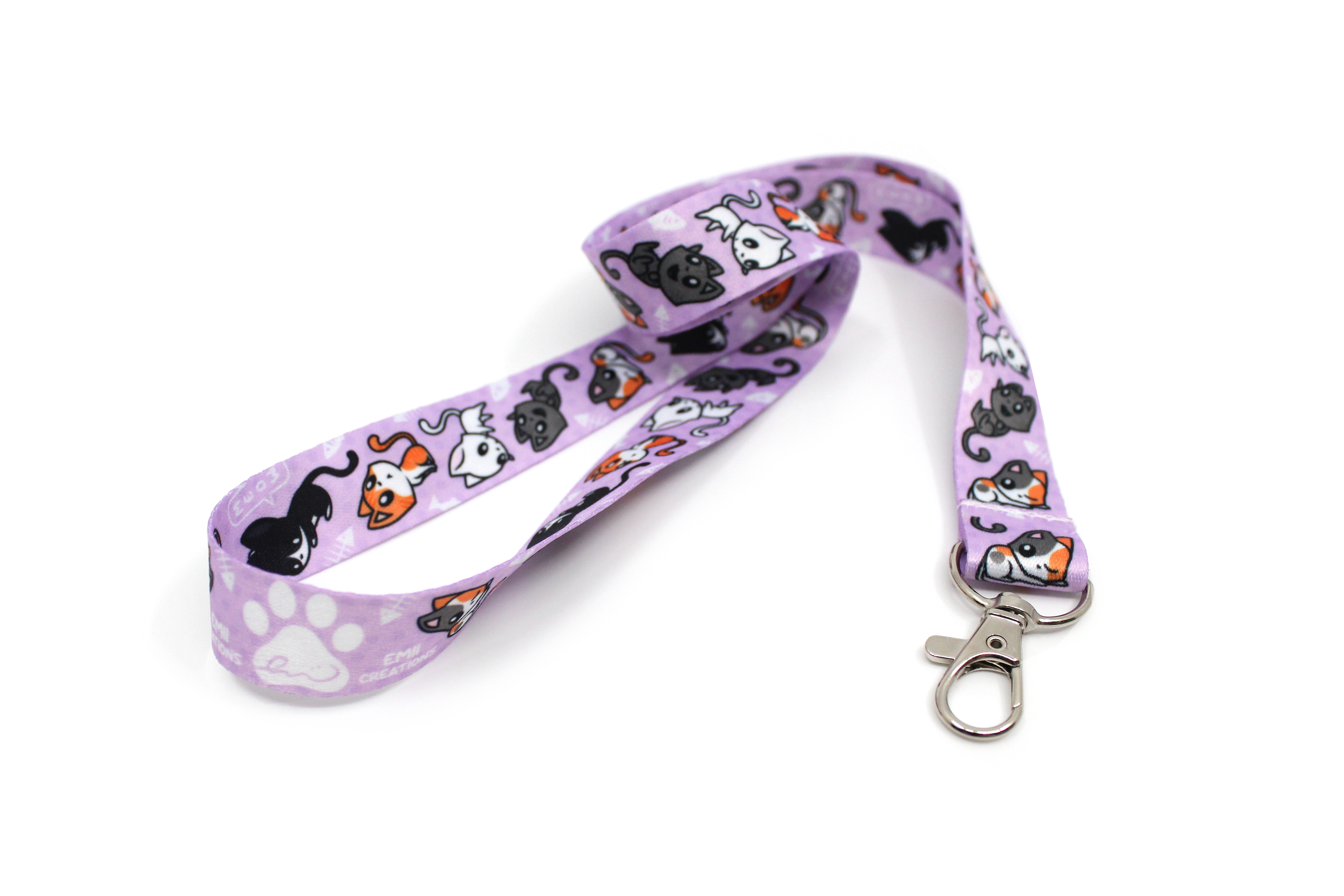 Emii Creations - Wholesale Lanyard - Unisex - Cat Pattern Lanyard Key & ID Holder3
