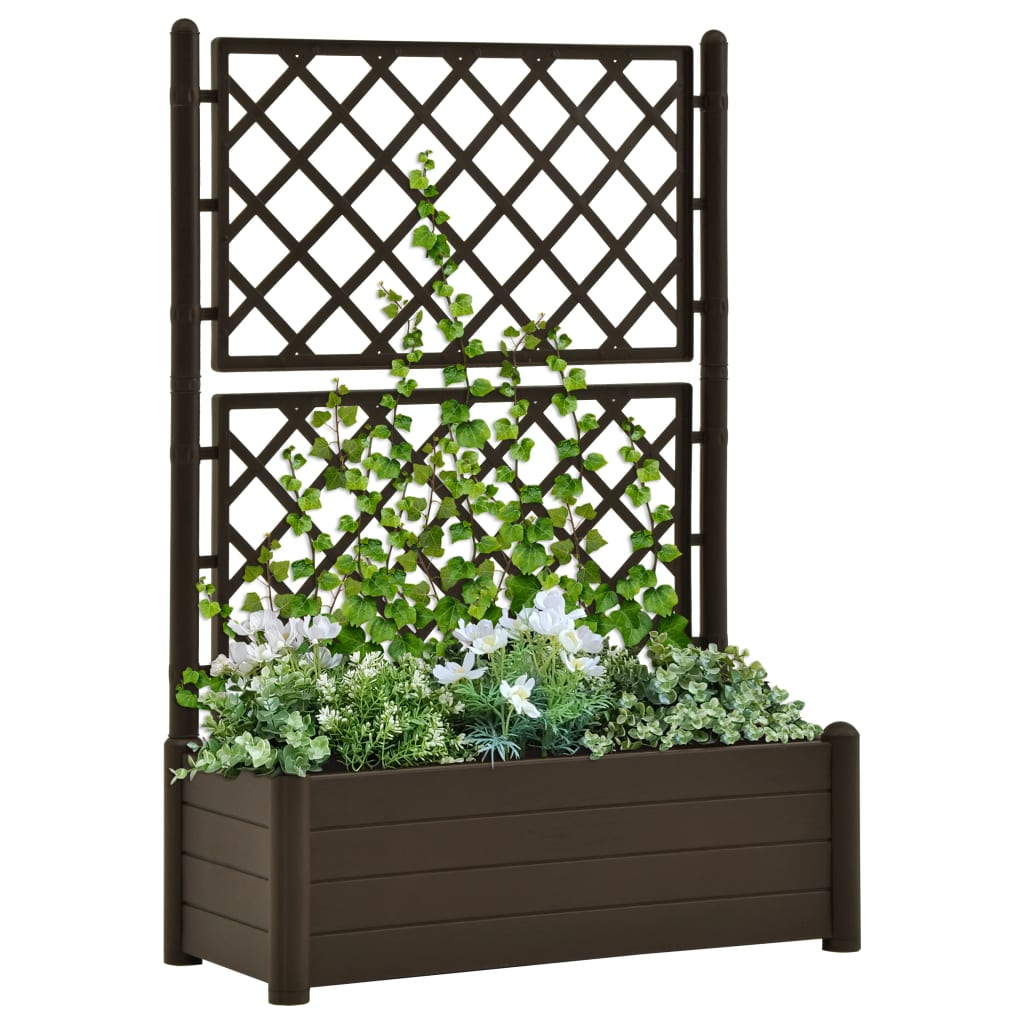 Greenwestons - Wholesale Planter Box - Green's Garden Planter with Trellis 39.4"x16.9"x55.9" PP Moc0