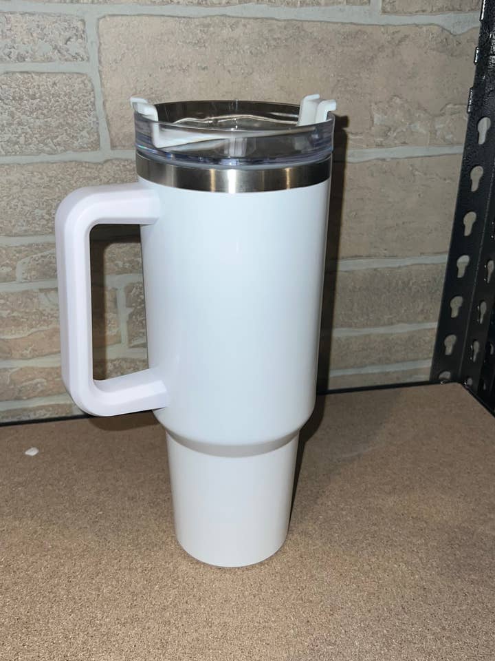 40oz insulated sublimation tumbler with handle for wholesale by Crafting with CT