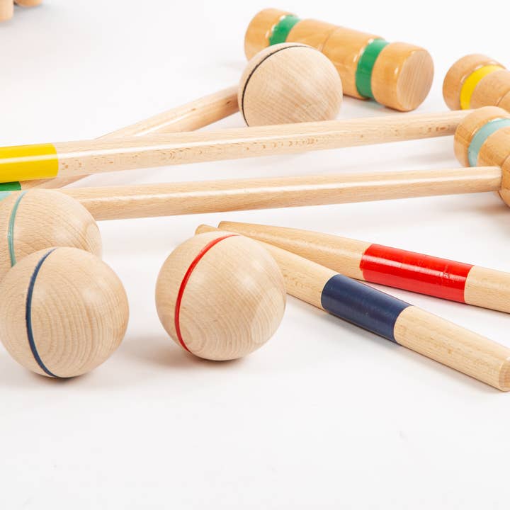 MORA PLAY - Wholesale Sporting Accessories - Croquet game in wooden trolley - 6 players3