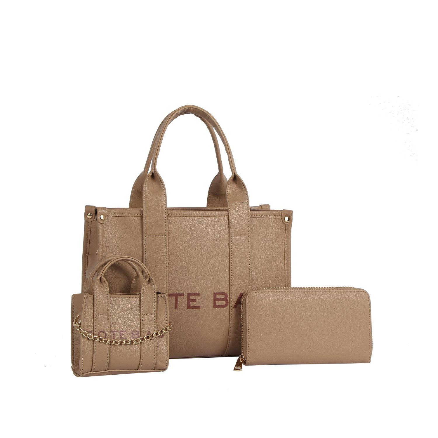 Handbag Factory Corp - Wholesale Tote Bag - Women's - Everyday 3-Piece Tote Set