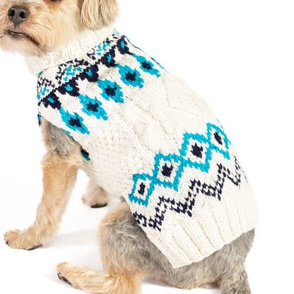 Coastal Cable Dog Sweater for wholesale by CHILLY DOG LLC