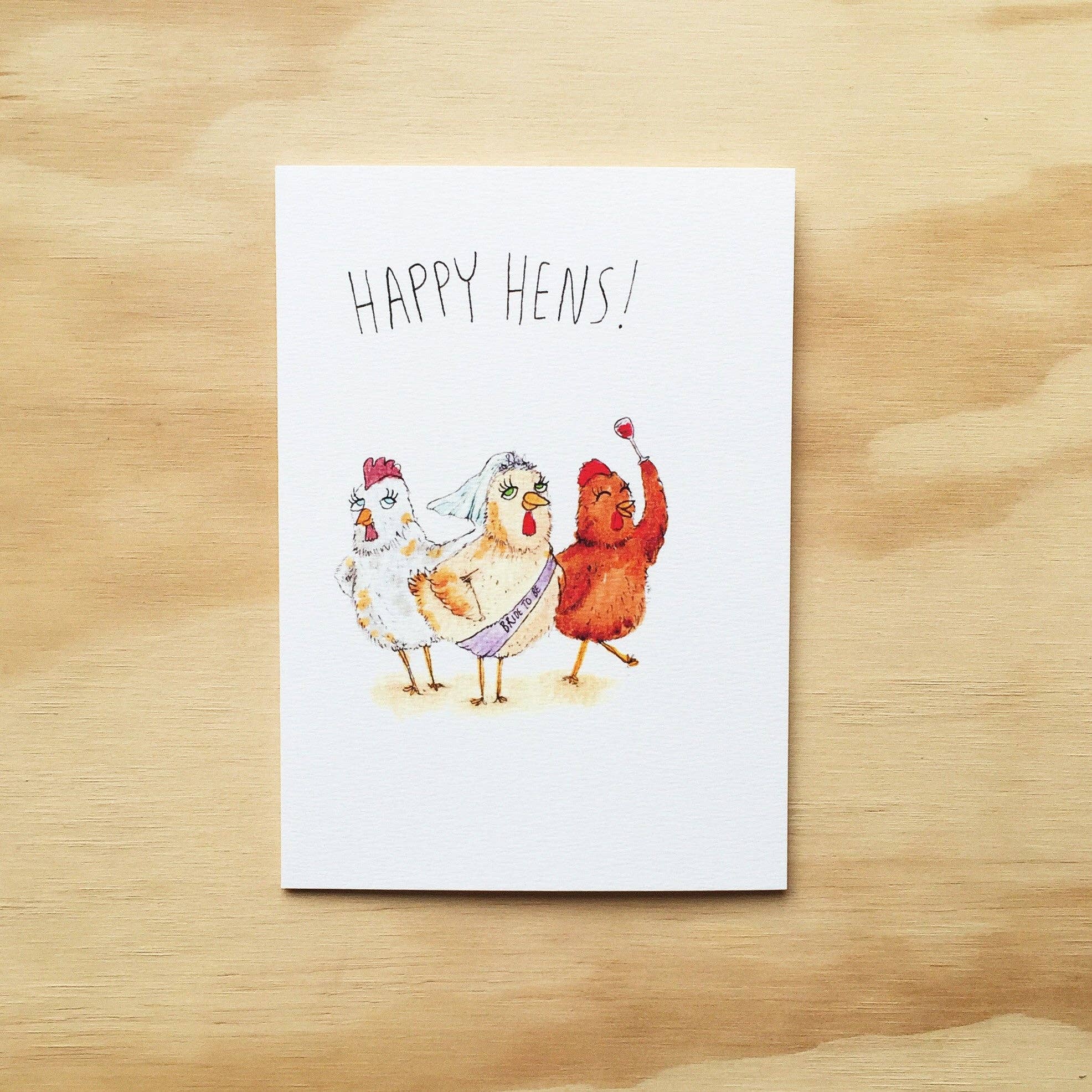 Well Drawn - Wholesale Wedding card - Happy Hens