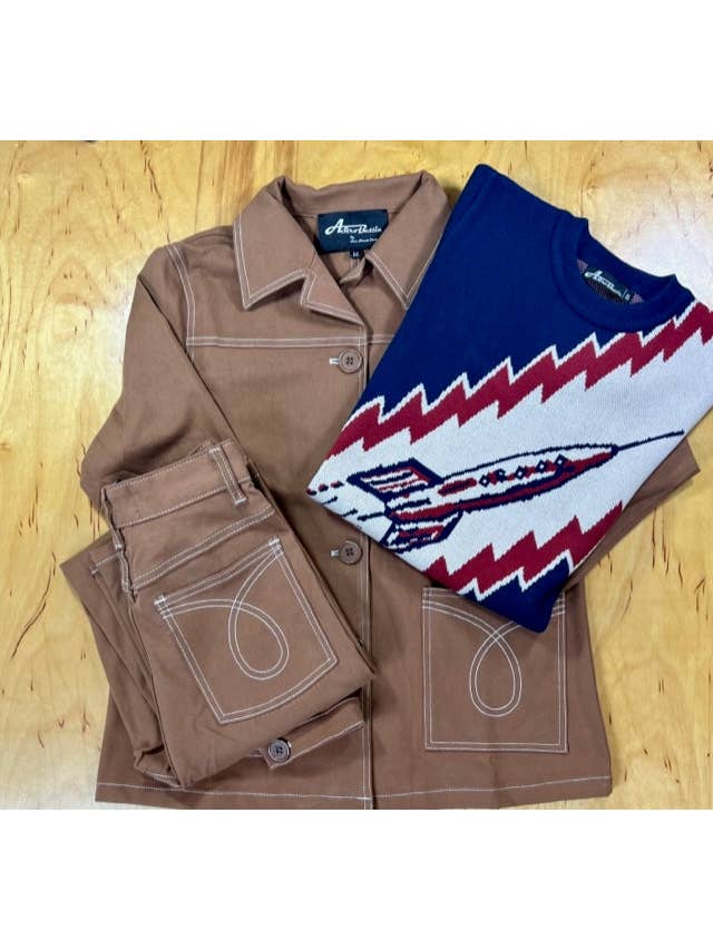 Astro Bettie - Wholesale Spijkerjack/spijkerjas - Dames - Jeansjack met Midge Button Down - Bruin2