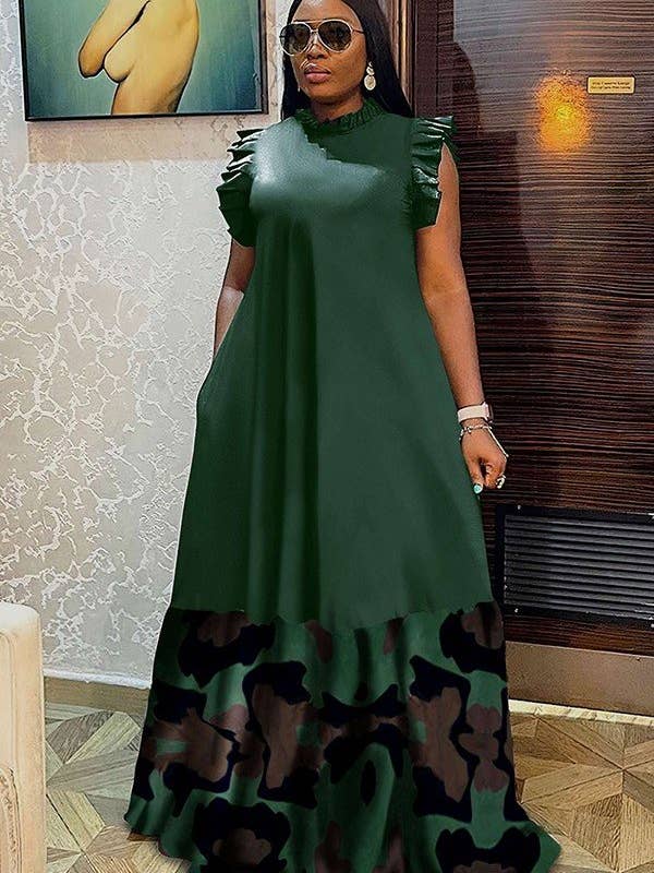 Aria Romance - Wholesale Dress - Women's - SEXY PLUS-SIZE PRINTED DRESS