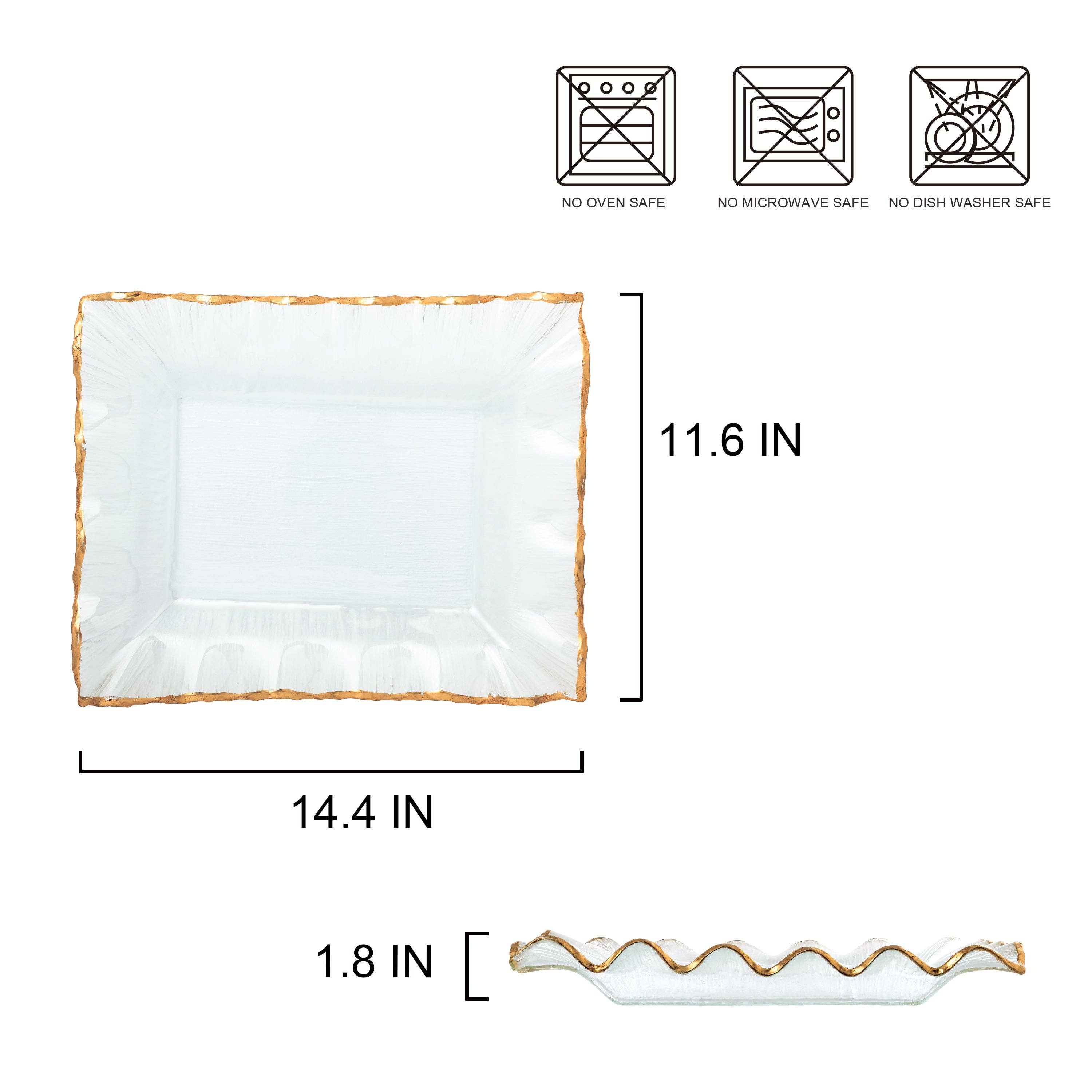 Gifts Plus - Wholesale Platter - Glassware Platter #RJ2683-023G (Case Pack 8)1