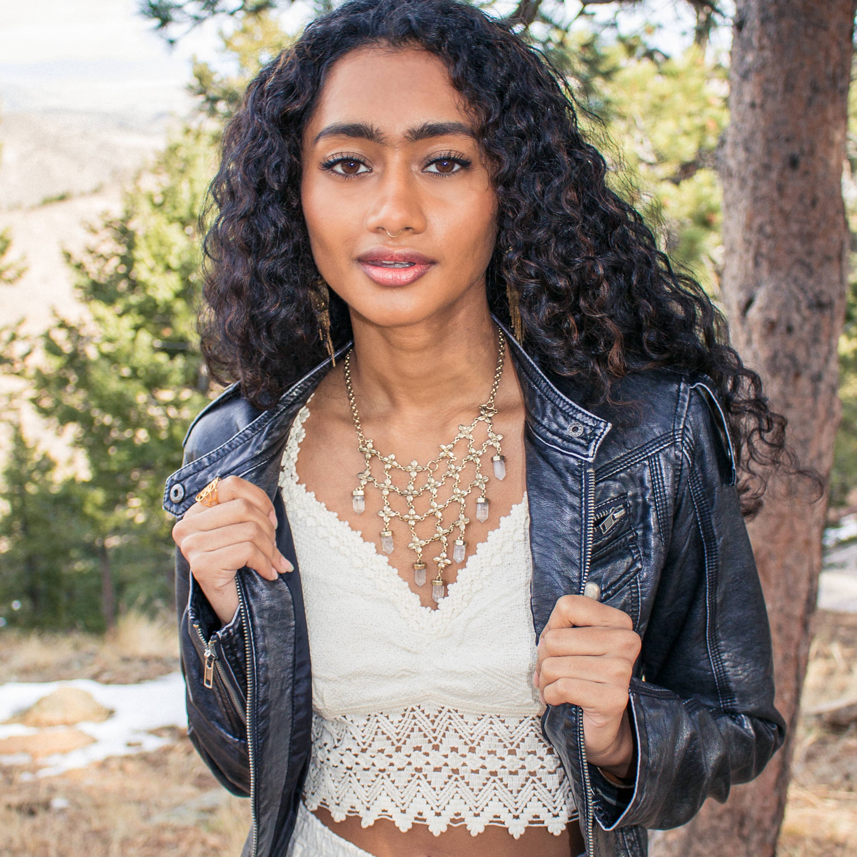 Or avec Antique Clair Collier Bib Shine On Crystal | Or en vente sur Faire6