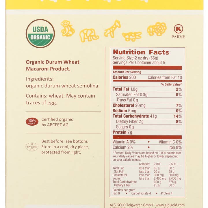 Everyday Supply Co - Wholesale Pasta - ALB GOLD PASTA KIDS SAFARI SHPS OR - Case of 121