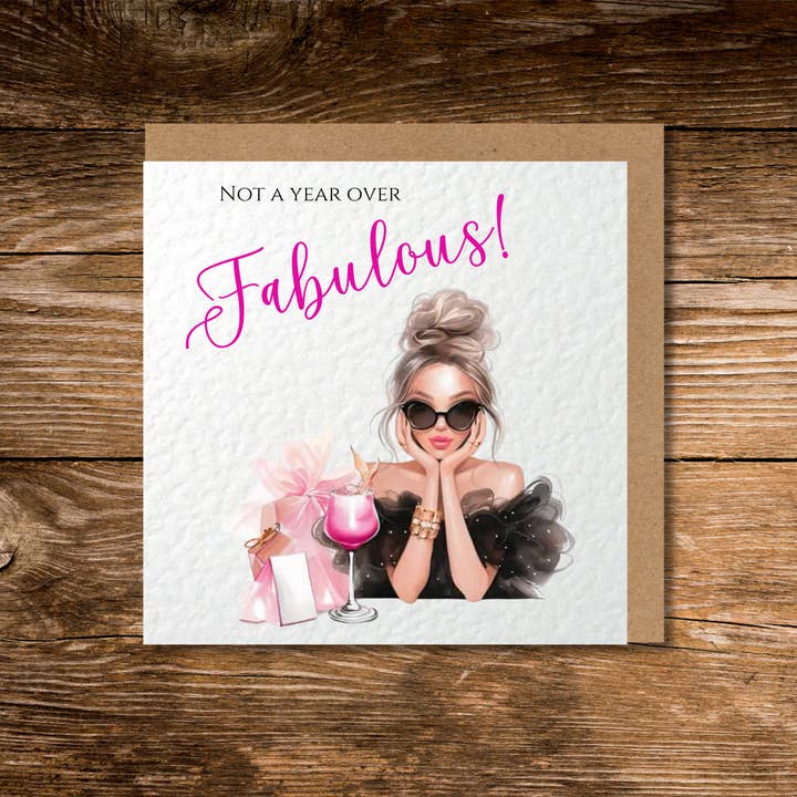 Not a year over Fabulous Card  for wholesale by Country Rose Norfolk