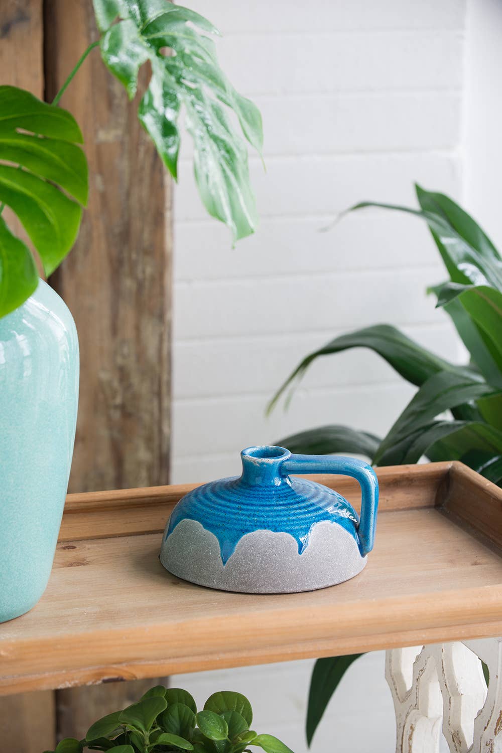 A&B Home Group Inc. - Wholesale Vase - 7.5x7x4" Cobalt Cloud Ceramic Jug