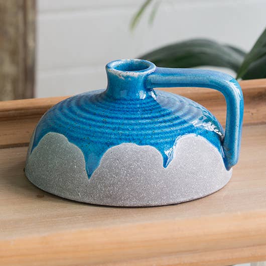 A&B Home Group Inc. - Wholesale Vase - 7.5x7x4" Cobalt Cloud Ceramic Jug0