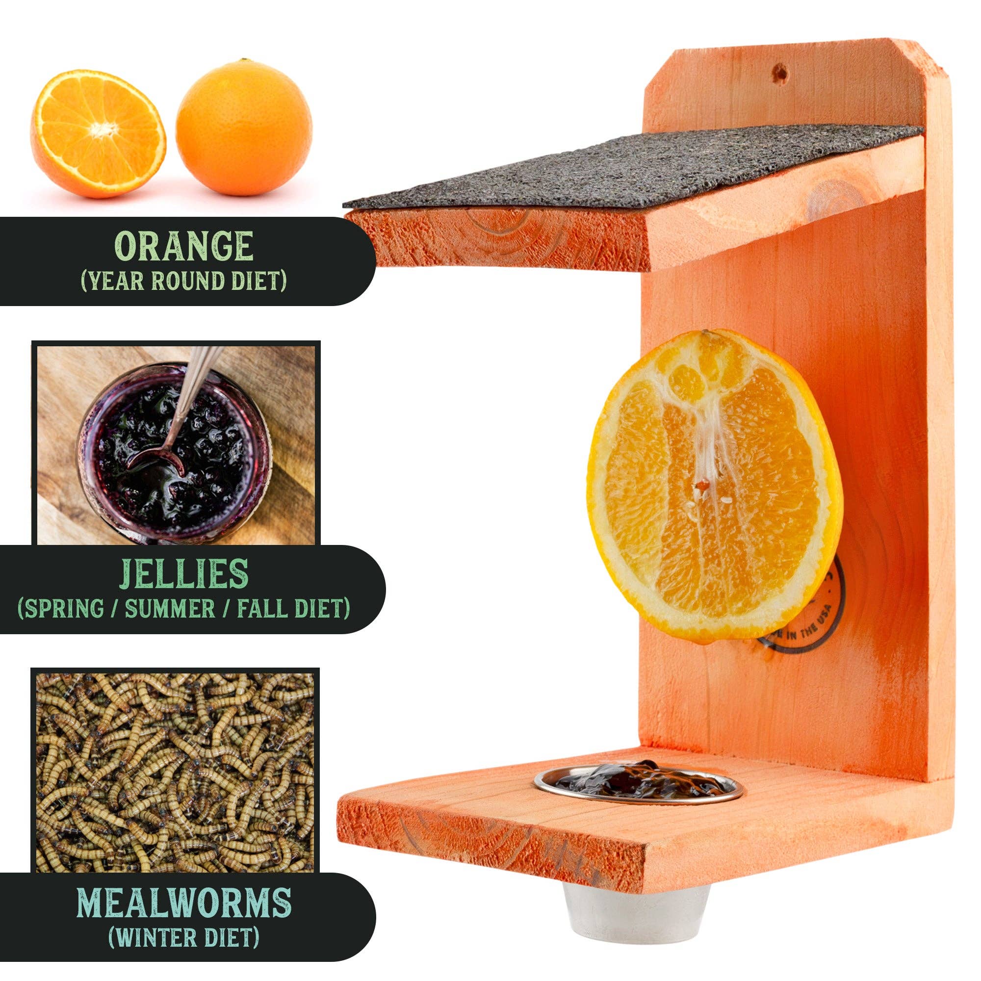 Kurated Korner - Wholesale Bird Feeder - Uncle Dunkel's Handmade Oriole Bird Feeder3