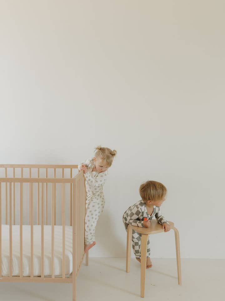 Forever French Baby - Wholesale Sleepwear Set - Kids - Bamboo Two Piece Pajamas | Oat & Sage3