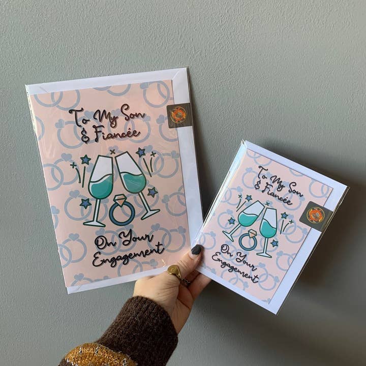 Printicole – postal de noivado por atacado – Ao Meu Filho e Noivée no teu Cartão de Saudação de Noivado1