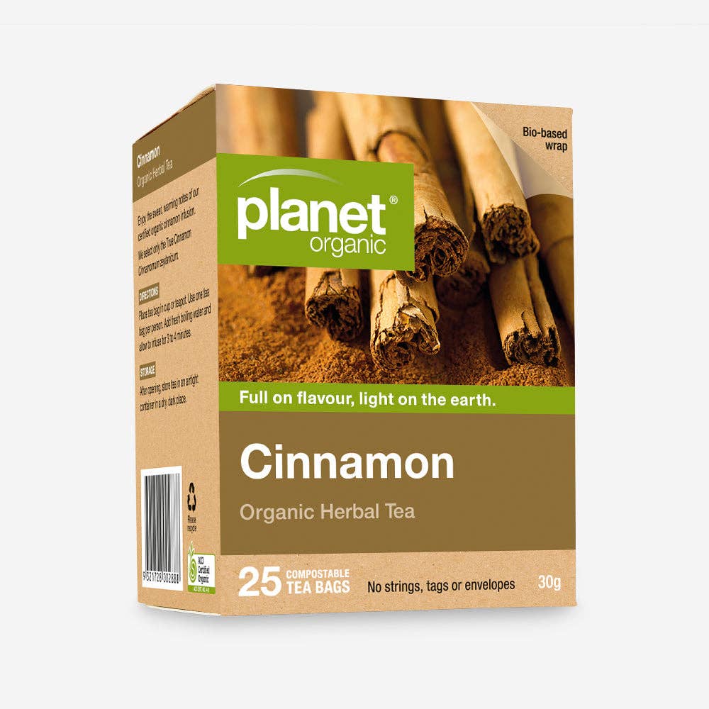Planet Organic - Wholesale Tea bags - Cinnamon Tea 25 Tea Bags - Certified Organic