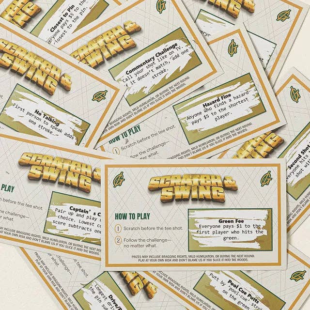 Gamblin' Golf - Wholesale Card Game - Scratch & Swing™ Scratch Off Golf Game (3 PACK)1