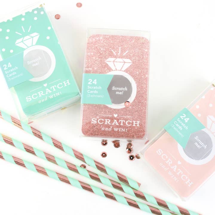 Inklings Paperie - Wholesale Card Game - Bridal Scratch-off Game - Rose Gold Glitter3