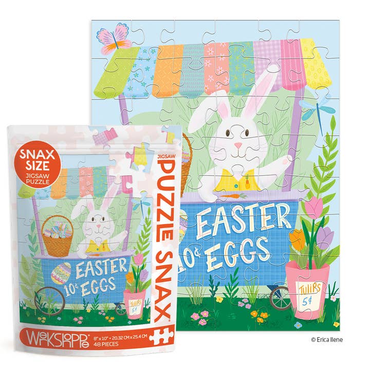 Easter Egg Cart 48 Piece Puzzle Snax for wholesale by WerkShoppe
