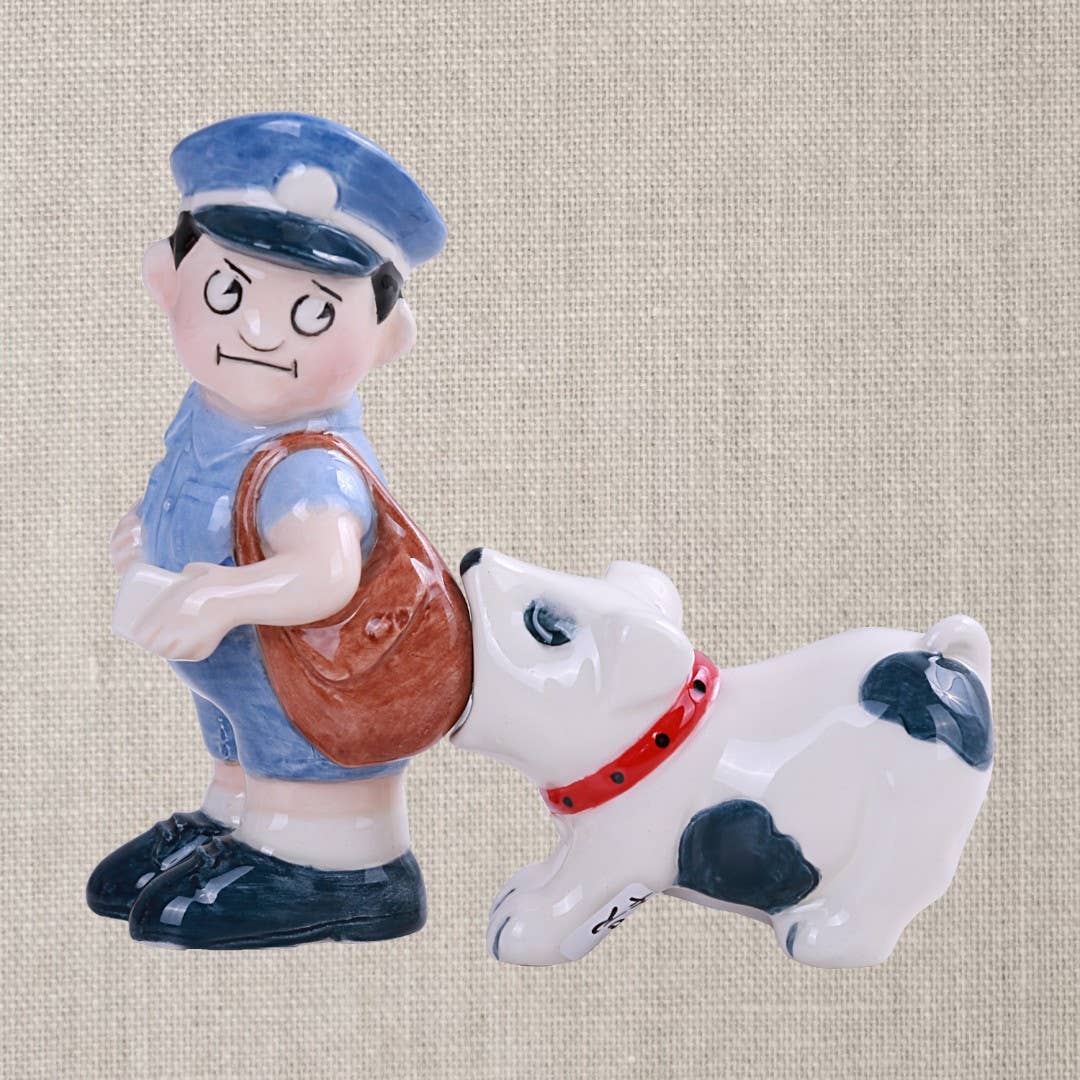 Pacific Trading - Wholesale Salt & Pepper Shaker Set - Mailman and Dog Salt and Pepper Shaker Set0