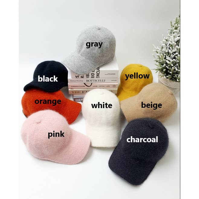 Comfortarians - Wholesale Baseball cap – Unisex - Women Men Angora Wool Fall Winter Cap Wool Warm Adjustable6