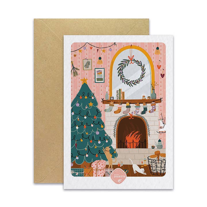 By the Fireside - Postcard for wholesale by Maison Joliette