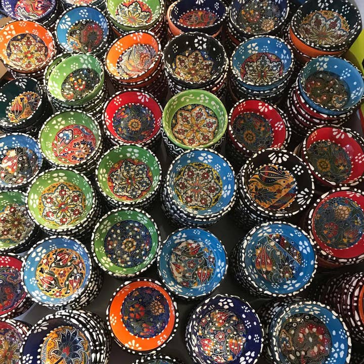 Mexican Talavera Ceramic Bowls 3 Inches Wide - 50 Pcs for wholesale by Talavera Canada