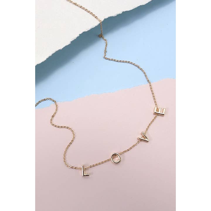 JOSSLYN by wall to wall - Wholesale Pendant/Charm Necklace - MAMA, WIFEY, LOVE NECKLACE | 52N3010601
